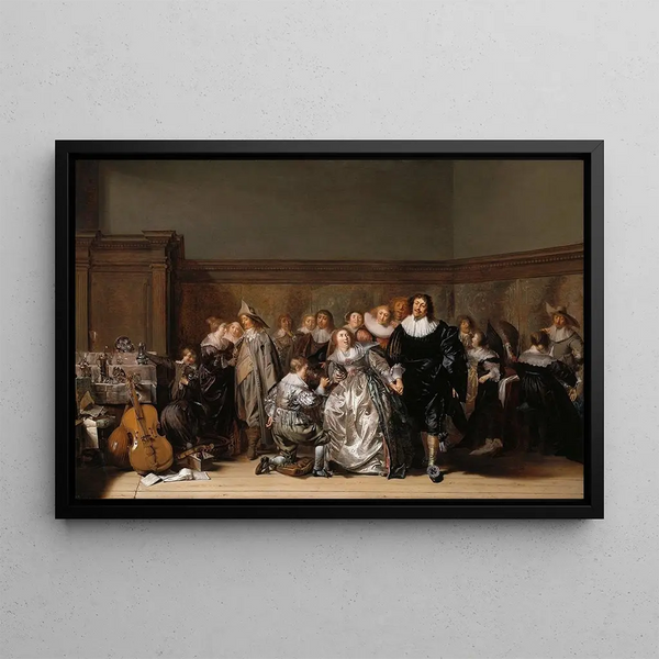 An Elegant Company - Pieter Codde — framed artwork on a wall