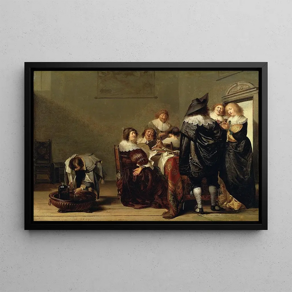 Company Making Music - Pieter Codde — framed artwork on a wall