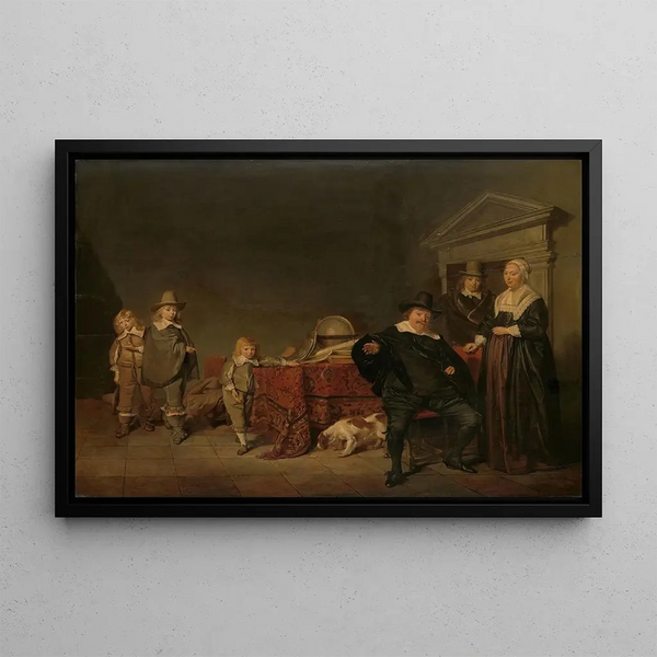 Family Group Painting - Pieter Codde — framed artwork on a wall
