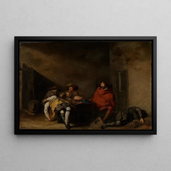 The guardroom - Pieter Codde — framed artwork on a wall