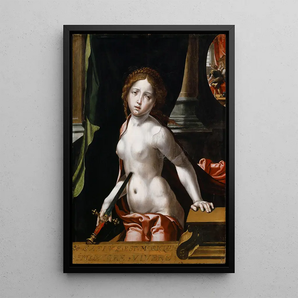 Lucrèce - Pieter Coecke van Aelst — framed artwork on a wall