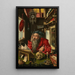 Saint Jerome in his study - Pieter Coecke van Aelst — framed artwork on a wall