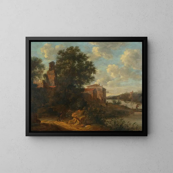 The river landscape of The Hague - Pieter Cosijn — framed artwork on a wall