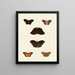 Butterflies from abroad present on the three continents Asia, Africa, and America pl017 - Pieter Cramer — framed artwork on a wall