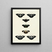 Butterflies from different continents Asia Africa and America Pl052 - Pieter Cramer — framed artwork on a wall