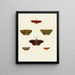 Butterflies from abroad present on the three continents Asia Africa and America Pl059 - Pieter Cramer — framed artwork on a wall