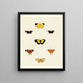 Butterflies from abroad present on the three continents Asia Africa and America Pl137 - Pieter Cramer — framed artwork on a wall