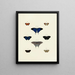 Butterflies from different countries present on the three continents Asia, Africa, and America Pl138 - Pieter Cramer — framed artwork on a wall
