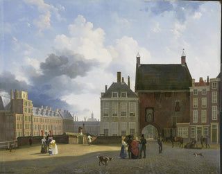 The Prison Gate and the Plaats in The Hague - Pieter Daniel van der Burgh — artwork view