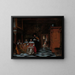Portrait of a family playing music - Pieter de Hooch — framed artwork on a wall