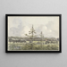View of Prairies with Farms - Pieter Ernst Hendrik Praetorius — framed artwork on a wall