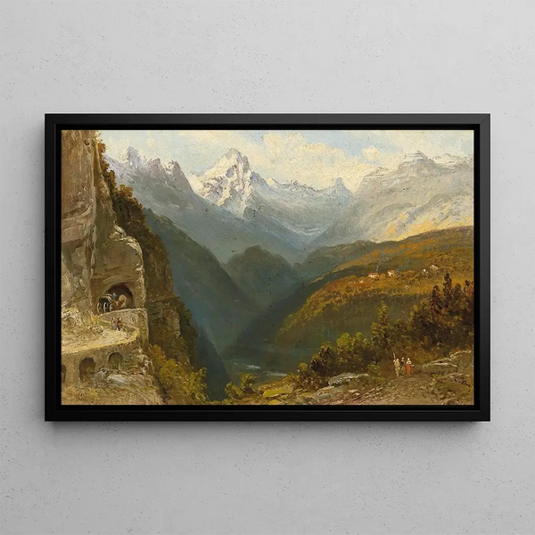 Winter End in Tyrol - Pieter Franciscus Peters — framed artwork on a wall