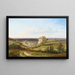 Vue of the Château Haunsheim in the Dillingen District on the Danube - Pieter Franciscus Peters — framed artwork on a wall