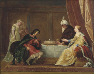 Esther, Assuérus et Haman - Pieter Fransz de Grebber — artwork view