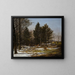 a wooded winter landscape with deer - Pieter Gerardus van Os — framed artwork on a wall