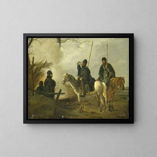 Post Cossack in 1813 - Pieter Gerardus van Os — framed artwork on a wall