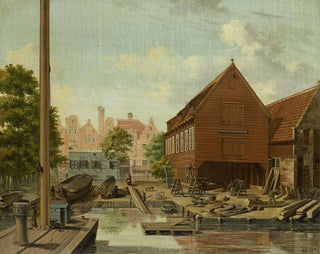 The shipyard DHollandsche Tuin on Bickers Eiland in Amsterdam - Pieter Godfried Bertichen — artwork view
