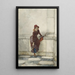 a Young woman standing against a wall - Pieter Haaxman — framed artwork on a wall