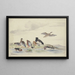 Eight ducks of different species by the water - Pieter Holsteijn — framed artwork on a wall