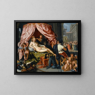 Allegory of Vanity - Pieter Isaacsz — framed artwork on a wall