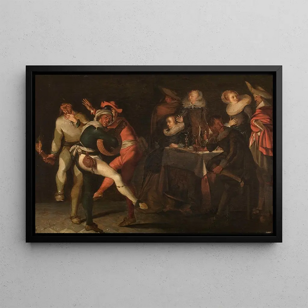 Joyful Company - Pieter Jansz Quast — framed artwork on a wall