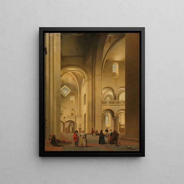 The transept of the Mariakerk in Utrecht seen from the northeast - Pieter Jansz Saenredam — framed artwork on a wall