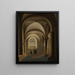 The westernmost bays of the south aisle of the Mariakerk in Utrecht - Pieter Jansz. Saenredam — framed artwork on a wall