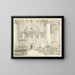 View of the nave of the Nieuwe Kerk in Haarlem looking west - Pieter Jansz Saenredam — framed artwork on a wall