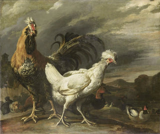 a rooster, a hen, and other poultry - Pieter Jansz van Ruyven — artwork view