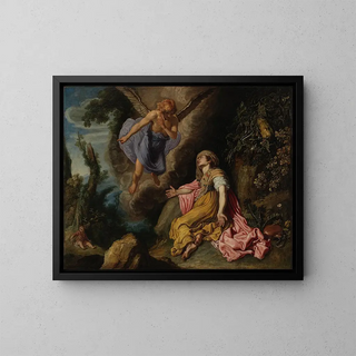 Hagar et l'Ange - Pieter Lastman — framed artwork on a wall