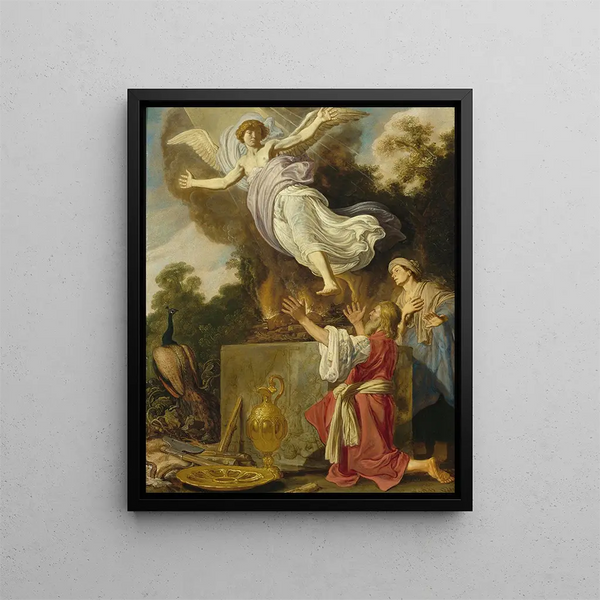 Sacrifice of Manoah - Pieter Lastman — framed artwork on a wall