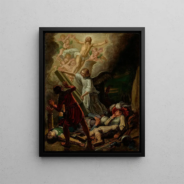 The Resurrection - Pieter Lastman — framed artwork on a wall