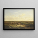 Distant view with a village - Pieter Lodewijk Francisco Kluyver — framed artwork on a wall