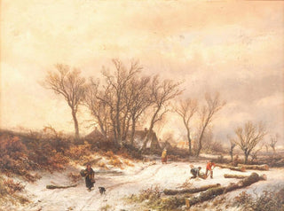 Winter Landscape Painting - Pieter Lodewijk Francisco Kluyver — artwork view