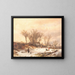 Winter Landscape Painting - Pieter Lodewijk Francisco Kluyver — framed artwork on a wall