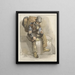 Colporteur sitting - Pieter Marinus van de Laar — framed artwork on a wall