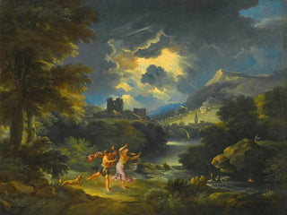 a landscape with figures in a storm - Pieter Mulier the Younger — artwork view