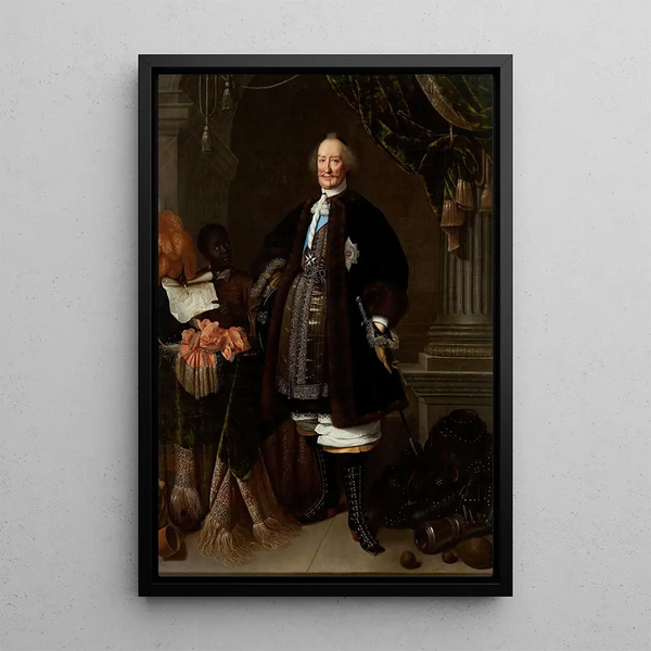The Count Johan Maurits of Nassau-Siegen 1604-1679 as Grand Master of the Knights of Malta - Pieter Nason — framed artwork on a wall