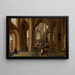 Interior of a Gothic Cathedral - Pieter Neeffs the Elder — framed artwork on a wall
