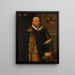 Portrait painting of Mattheus Augustijnsz. Steyn, advisor to the College of the Admiralty of the North District in Dokkum - Pieter Pietersz. — framed artwork on a wall