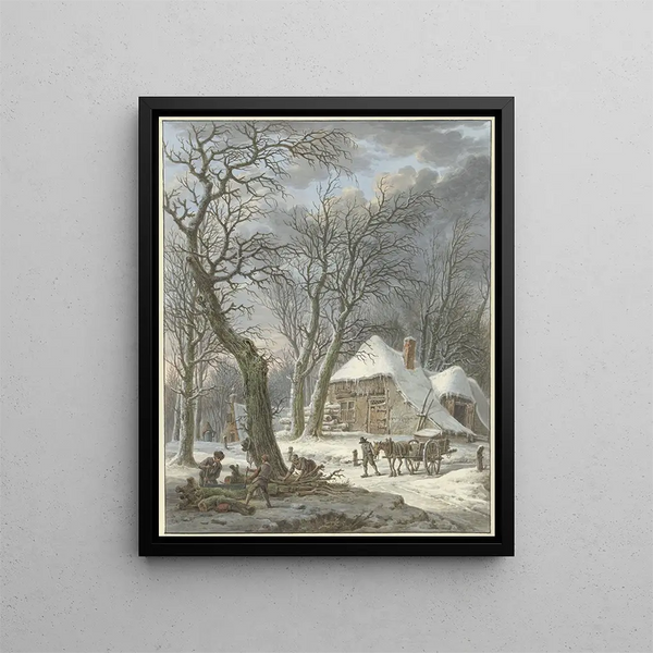 Winter Landscape Painting - Pieter Pietersz. Barbiers — framed artwork on a wall