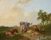 Landscape painting with livestock - Pieter Plas — artwork view