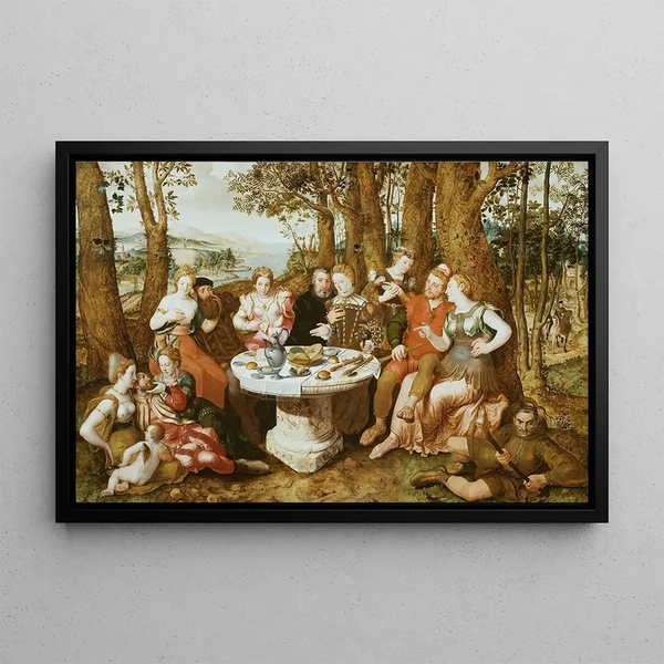 Allégorie du véritable amour - Pieter Pourbus — framed artwork on a wall