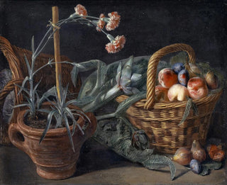 Fruit Basket and Carnations - Pieter Snyers — artwork view