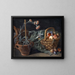 Fruit Basket and Carnations - Pieter Snyers — framed artwork on a wall