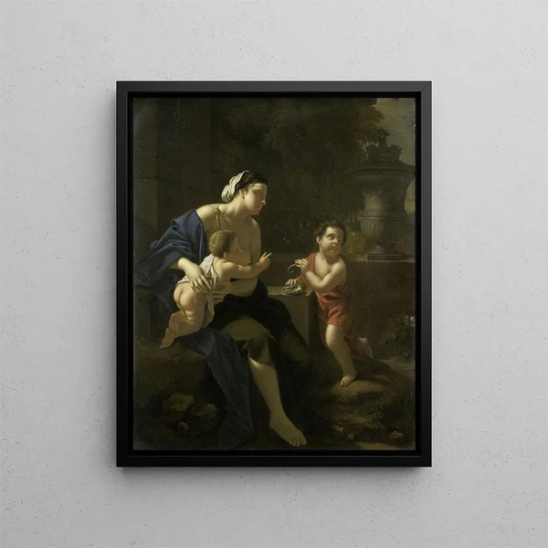 Making bubbles - Pieter van der Werff — framed artwork on a wall