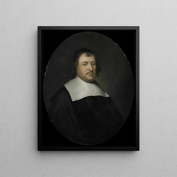 Portrait painting of Cornelis van den Bergh, director of the Rotterdam Chamber of the Dutch East India Company, elected in 1659 - Pieter van der Werff — framed artwork on a wall