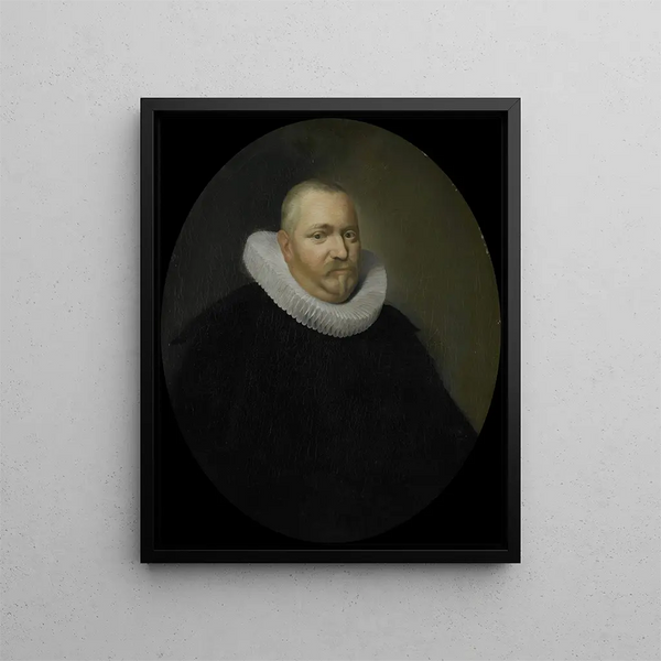 Portrait painting of Ewoud Pietersz van der Horst, director of the Rotterdam Chamber of the Dutch East India Company, elected in 1618 - Pieter van der Werff — framed artwork on a wall
