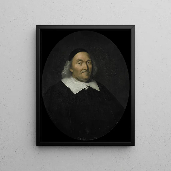 Portrait painting of Hendrik Nobel, director of the Rotterdam Chamber of the Dutch East India Company, elected in 1625 - Pieter van der Werff — framed artwork on a wall