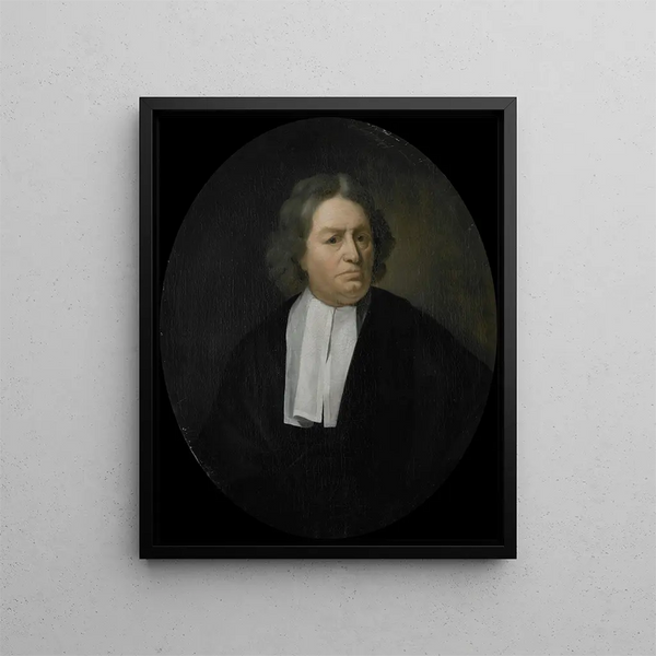 Portrait painting of Jan van der Burgh, director of the Rotterdam Chamber of the Dutch East India Company, elected in 1649 - Pieter van der Werff — framed artwork on a wall